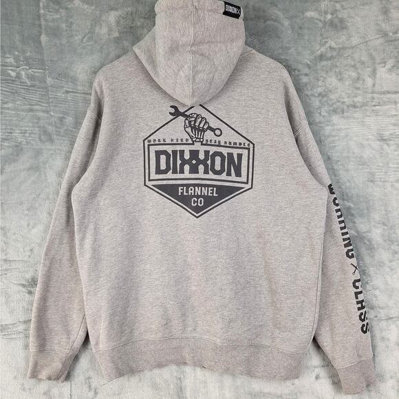 Dixxon Flannel Hoodie Medium Outdoor Working Class Full Zip Ground Up Customs - Picture 9 of 9